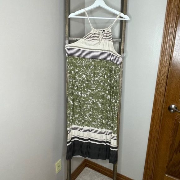 Prana Green Brown‎ Parisol Sleeveless Midi Dress - Picture 2 of 4